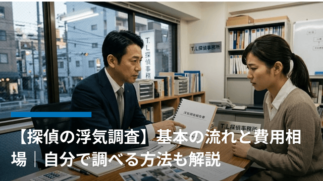 【探偵の浮気調査】基本の流れと費用相場|自分で調べる方法も解説