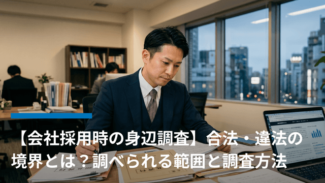 【会社採用時の身辺調査】合法・違法の境界とは?調べられる範囲と調査方法
